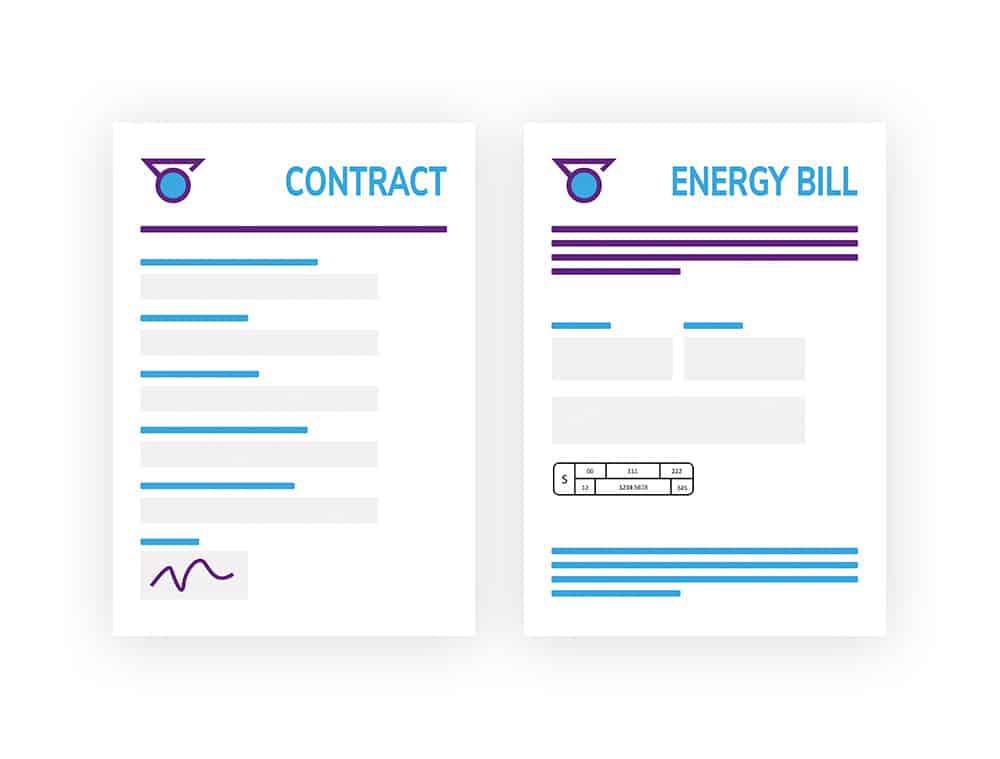 Example of contract and energy bill